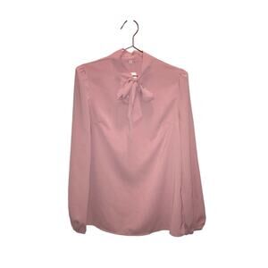 Unidear new with tag Blush pink blouse with tie neck size small